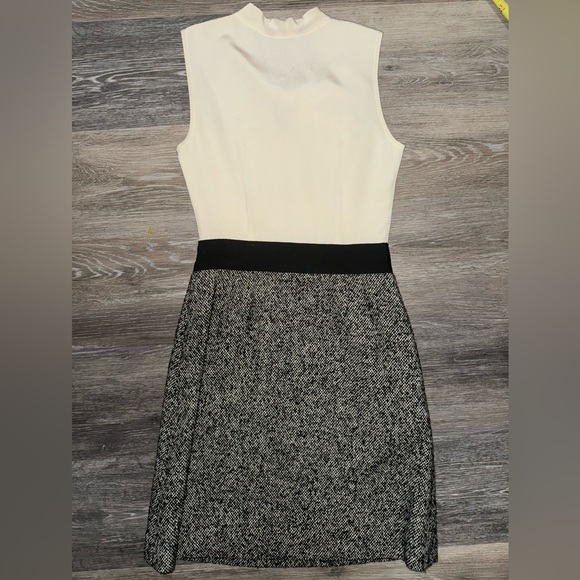 Kate Spade Tiera Cream & Black Silk & Tweed Dress - Size 0 - Picture 6 of 13